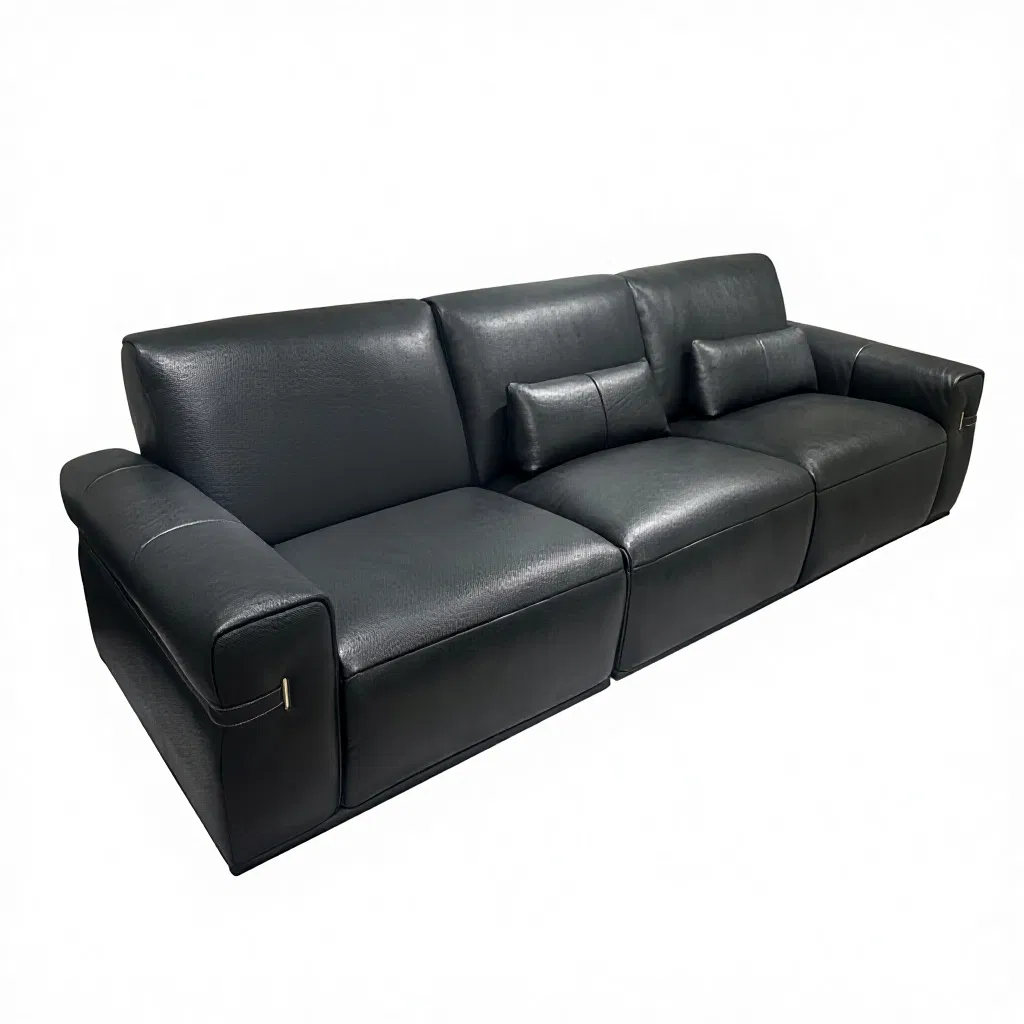 3 Seater Luxury Genuine Leather Power Recliner Sofa Modern Electric Reclining Lounge Sofa High-End Home Living Room Furniture