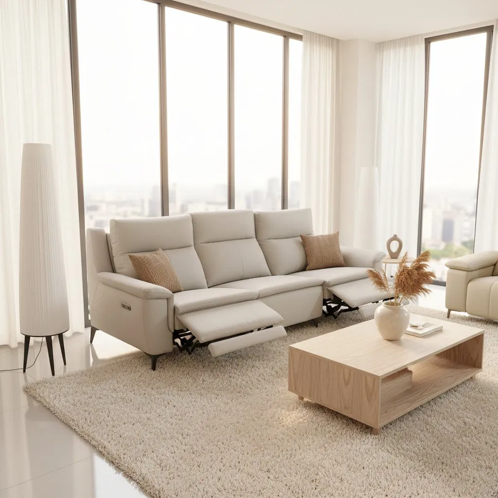 Modern Power Reclining Leather Sofas Modular Living Room Sofa Electric Recliner Sofa