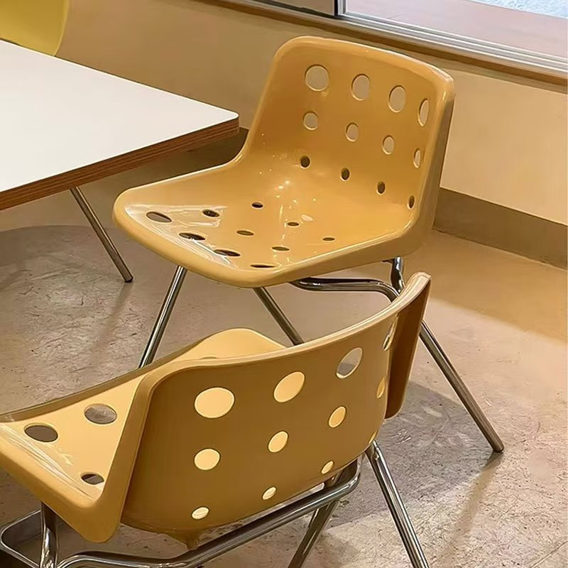 Wholesale Home Furniture Silver Chrome Dining Chair Black Legs