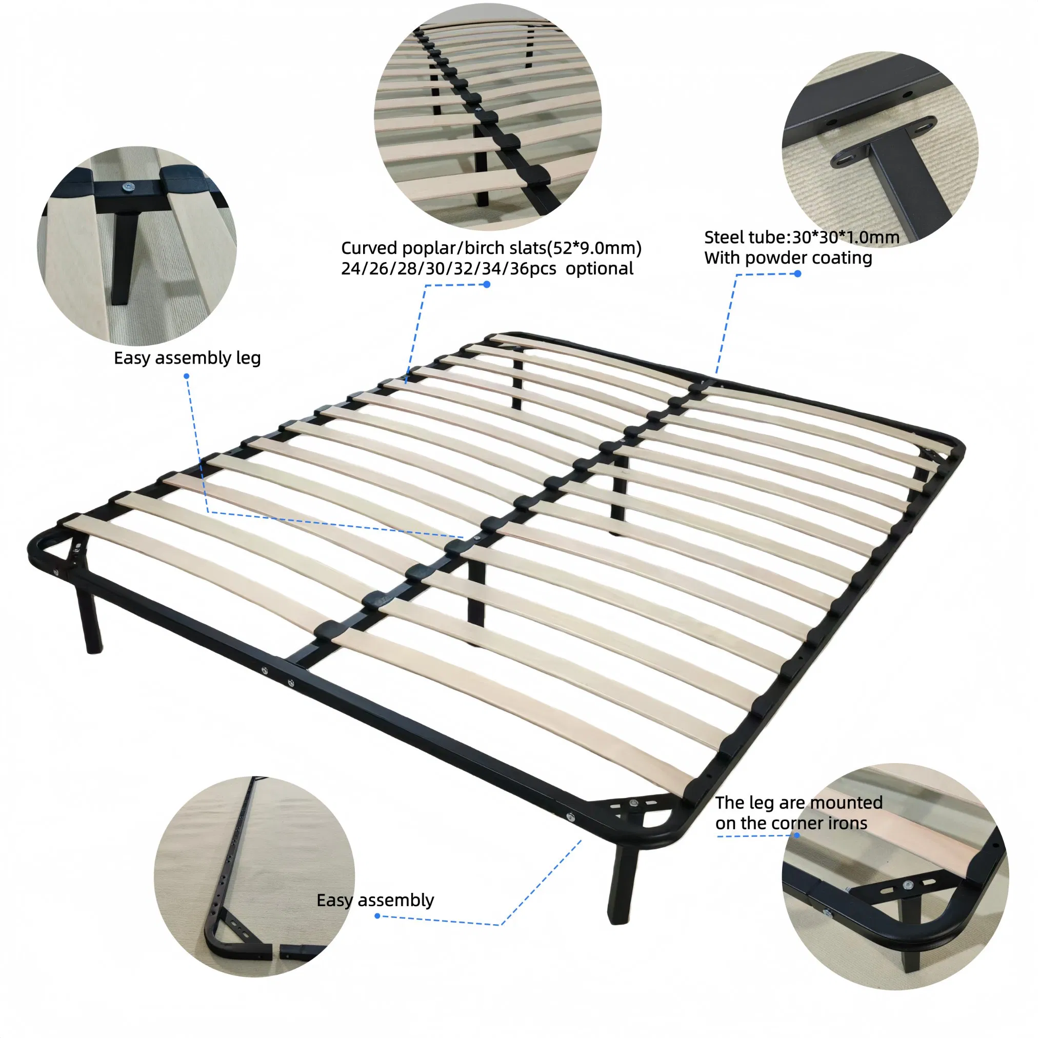 Easy Assembly Bed Frame CE/FSC Double King Queen Metal Bed Base Wth Lifting Mechanism Ottoman Soft Storage Bed Frame for Poland Market Home Furniture