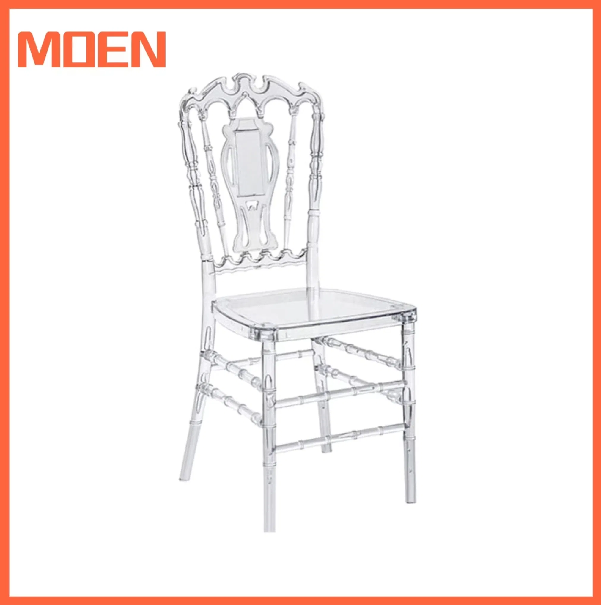 Transparent Plastic Crystal Clear Princess Outdoor Dining Chair for Wedding From Tiffani