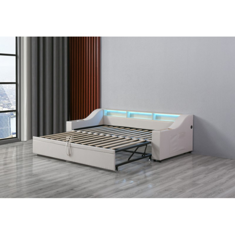 Huayang Practical Wooden Storage Trundle Bed Furniture Pull out Sofa Bed