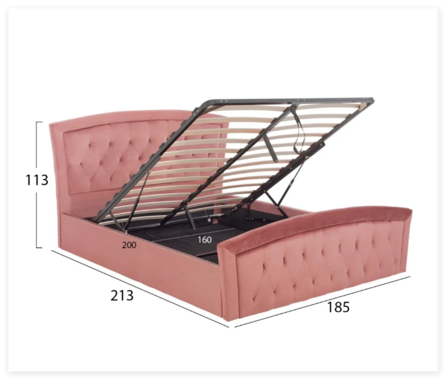 Free Sample Luxury European King Metal Bed Frame Queen Double Storage Bed Frame with Storage Slat Bed Base for Poland Sofa Bed Home Bedroom Furniture Frame