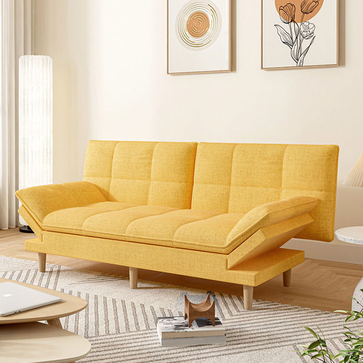 Multi-Functional Upholstered Sofa Bed for Small Families, Folding Design Sofa Cum Bed as Compressed Modern Home Furniture Leather Sofa Set in Living Spaces