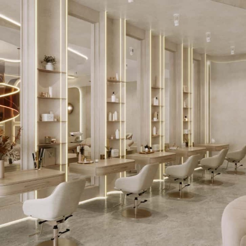 Design Custom Salon Interior Display Commercial Beauty Shop Decoration Furniture