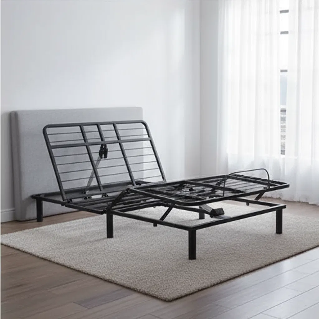 High Quality Folded Sample Provided Metal Electric Heavy Duty Adjustable Bed Frame