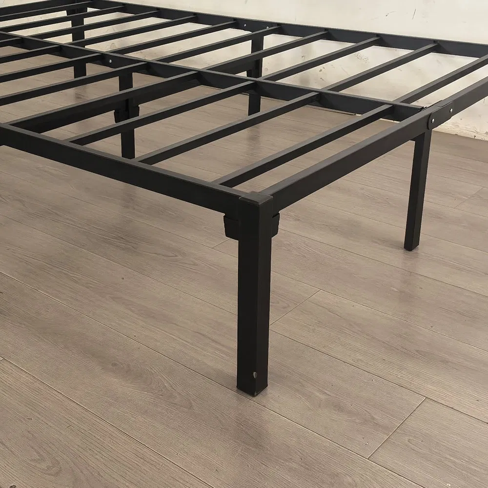 Full Size Bed Frame, Heavy Duty Metal Frame with Steel Slats Support