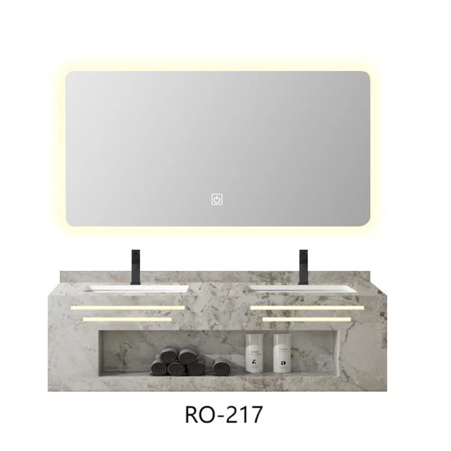 RO-216f-80 Modern Furniture Bathroom Accessories Marble Cabinet with Sink