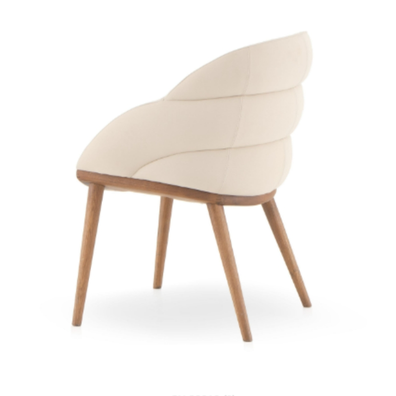 Contemporary Stylish Furniture Leather Wooden Diningroom Restaurant Hotel Modern Dining Chair