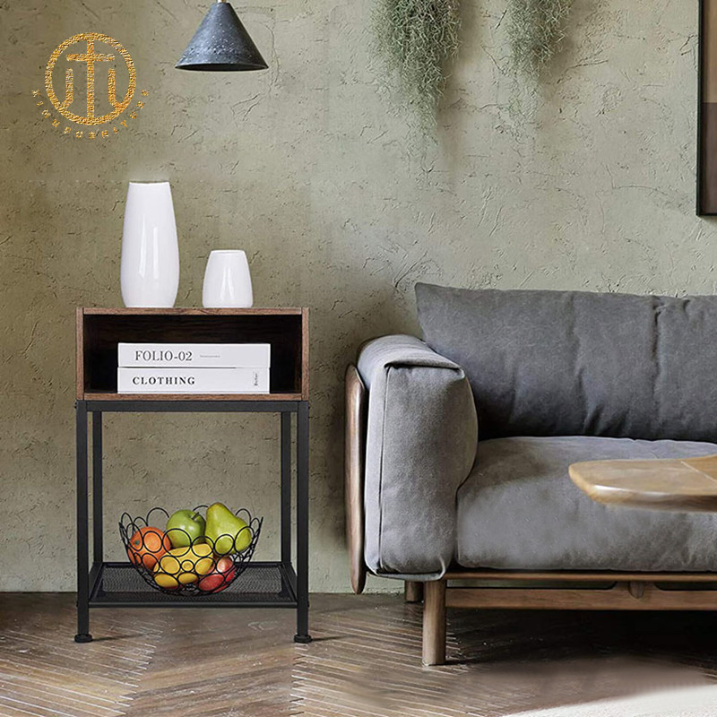 All Pure Wood Customized Modern Multifunctional Square Living Room Nightstands