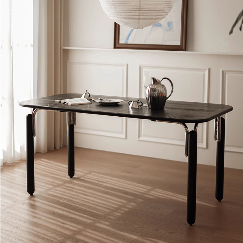 Wood Tables Wooden Furniture Round Dining Tables Hot Selling High Quality Black Walnut Solid Coffee Home Restaurant Dining Set