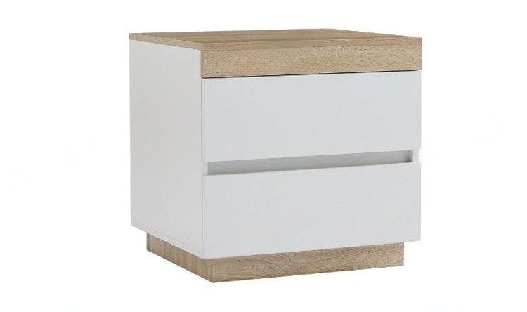 Sleek White Nightstands with Customized Shape for Modern Bedroom Decor