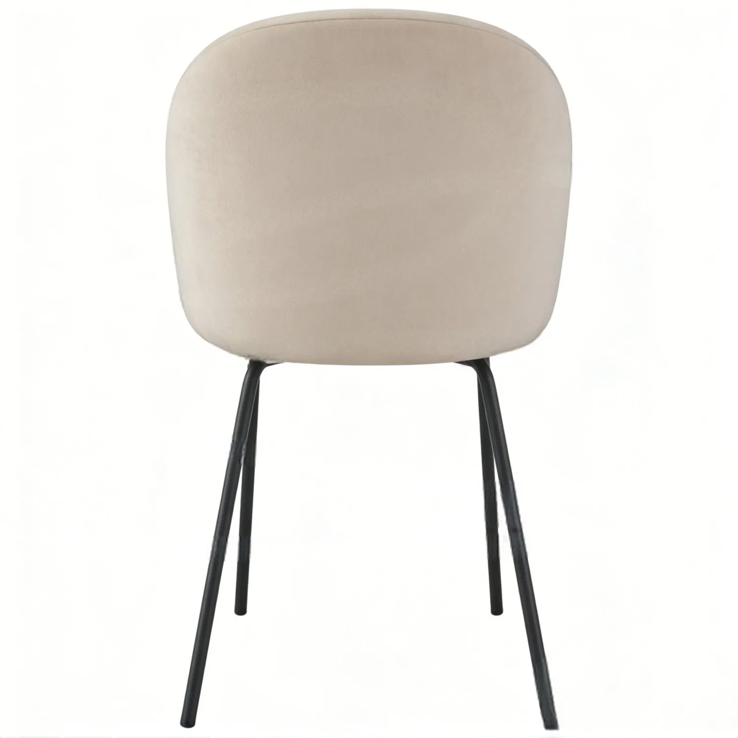 High Quality Velvet Upholstered Dining Chair with Black Legs for Living Room and Kitchen Furniture