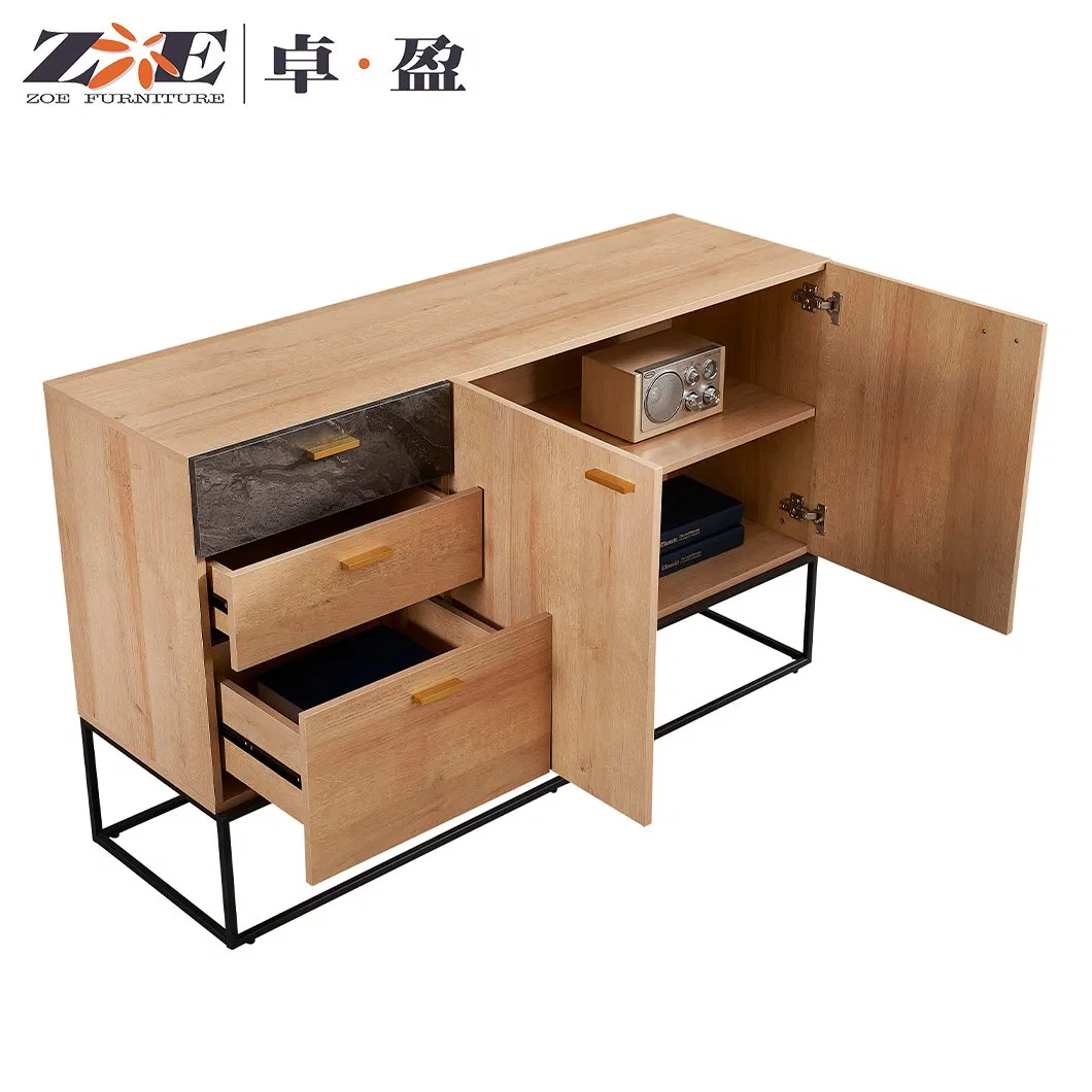 Modern Luxury Storage 2 Drawer Cabinet Italian Style Living Room Dining Room Sideboard Drawer Cabinet