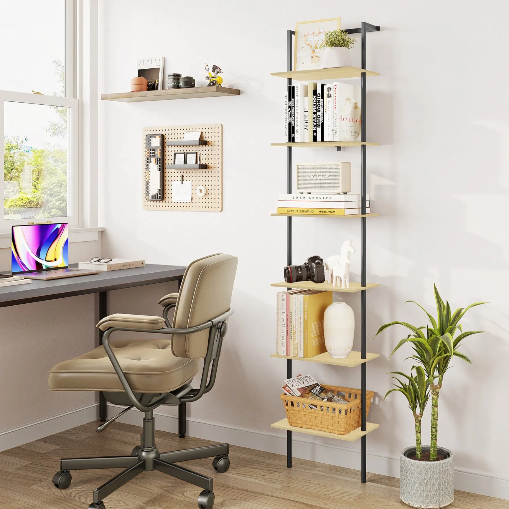 Chinese Origin Steel Wood Wall Bookshelf with Customized Specifications