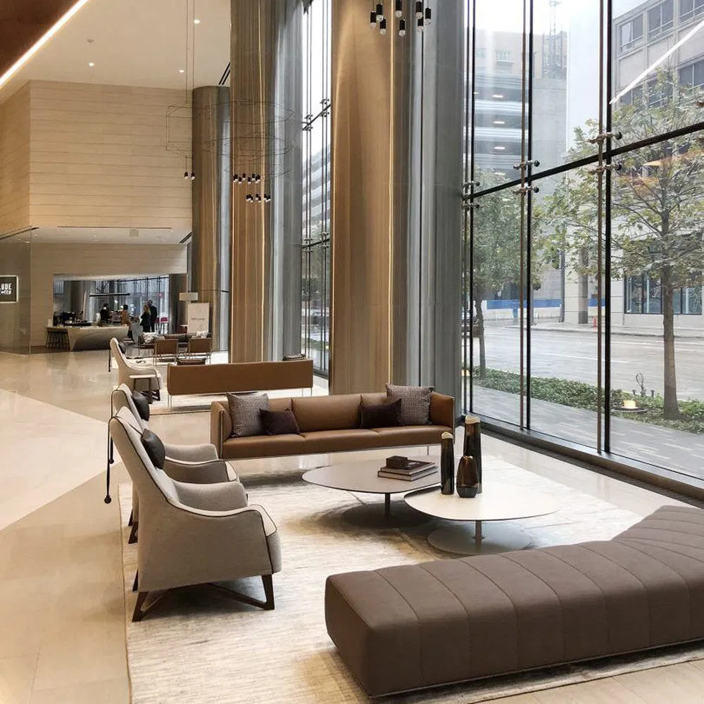 Crack Resistant Prima-01 OEM/ODM Custom Leather Reception Lobby Furniture for Hotel