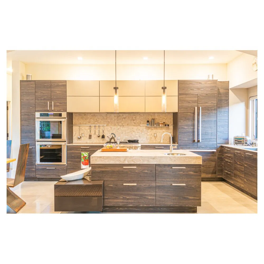 Lacquer Cupboard Customized Own Design Veneer Modern Kitchen Plywood Solid Wooden Cabinet