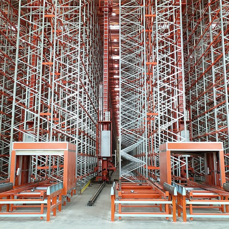 Customized Automatic Storage Retrieval System Asrs Racking System Smart Selective Warehouse Storage Shelf Multi Level Q235 Steel Metal High Duty Pallet Rack