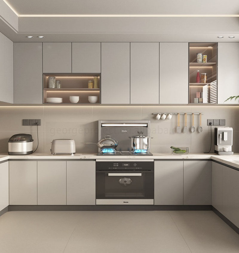 Factory Customized Modern Kitchen Cabinet High Gloss Kitchen Furniture for Villa