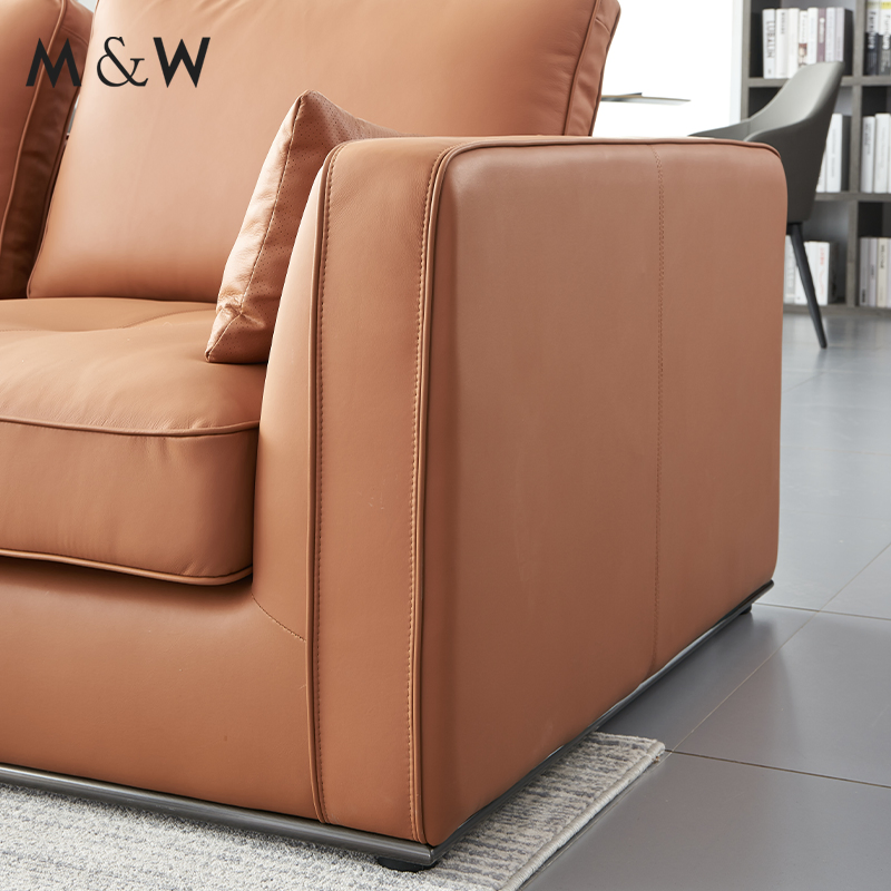 M&W Light Luxury Sectional Leather Sofa Living Room Furniture Sofa Couch