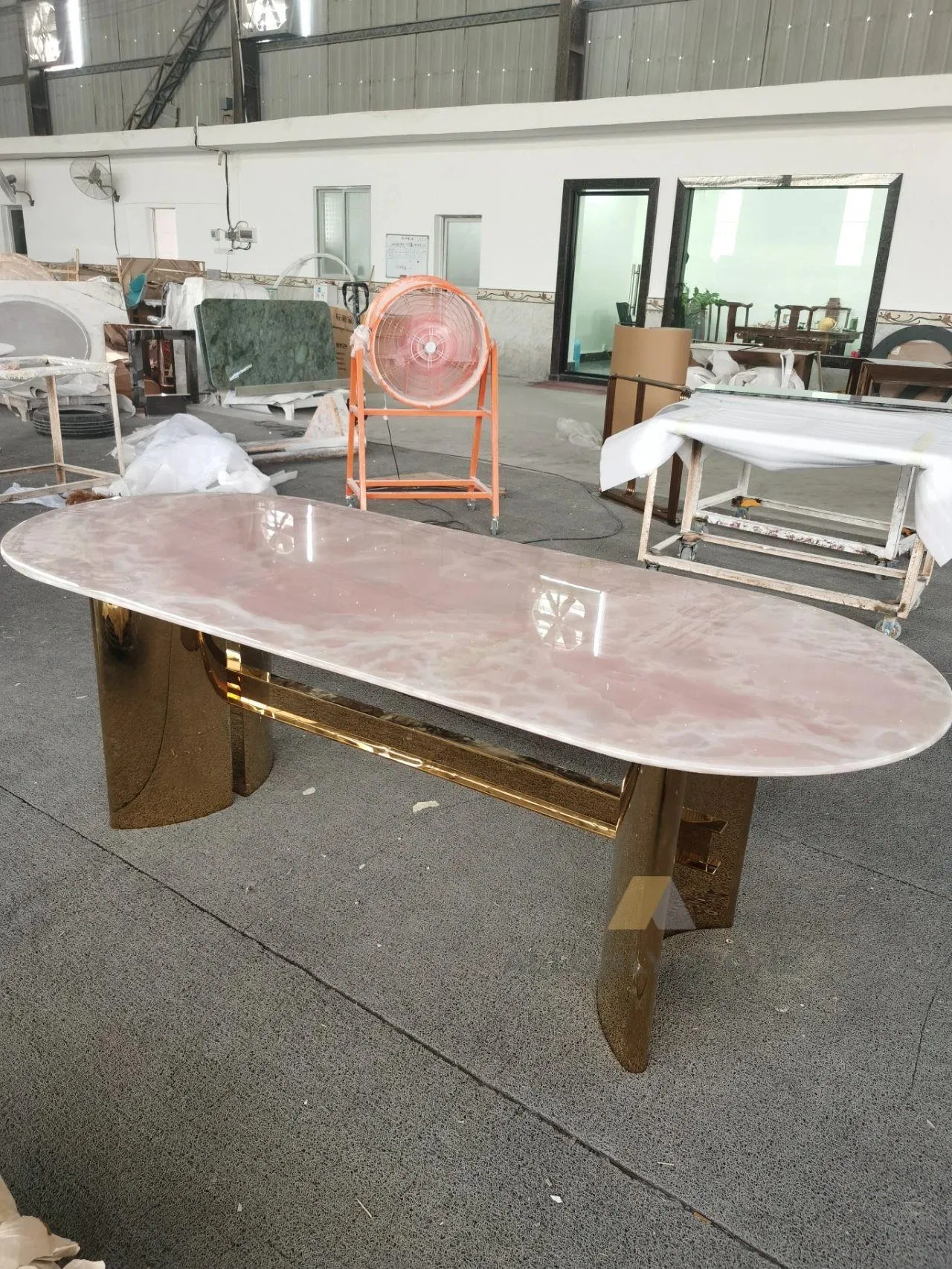Modern Living Room Furniture Pink Onyx Stone Center Side Tablemarble Nesting Table Round Luxury Coffee Tables