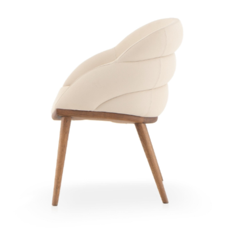 Contemporary Stylish Furniture Leather Wooden Diningroom Restaurant Hotel Modern Dining Chair