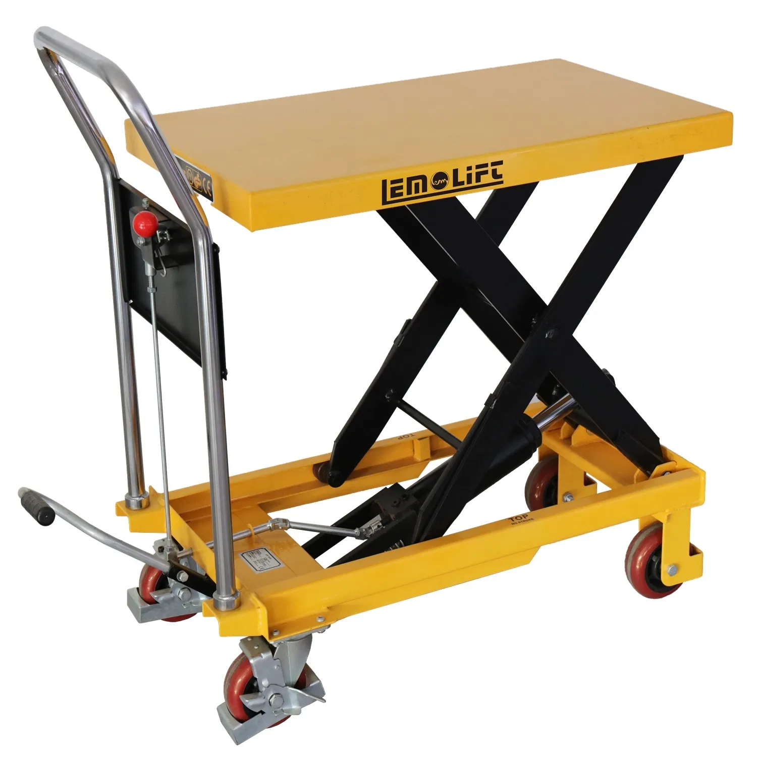 Mobile Manual Scissor Lift Table Truck Warehouse Hand Lift Platform Lifter 500kgs Capacity Stationary Scissors Platform Electric Scissors Lift Table Trolley
