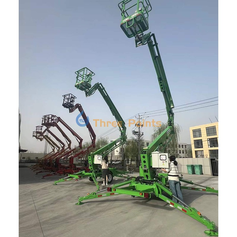 Cherry Picker Boom Lift Aerial Work Platform Trailer Articulating Telescopic Towable Boom Lift