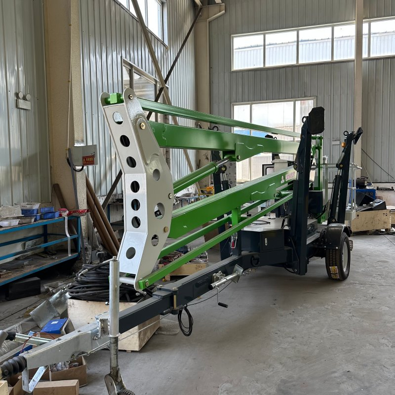 Cherry Picker Boom Lift Aerial Work Platform Trailer Articulating Telescopic Towable Boom Lift