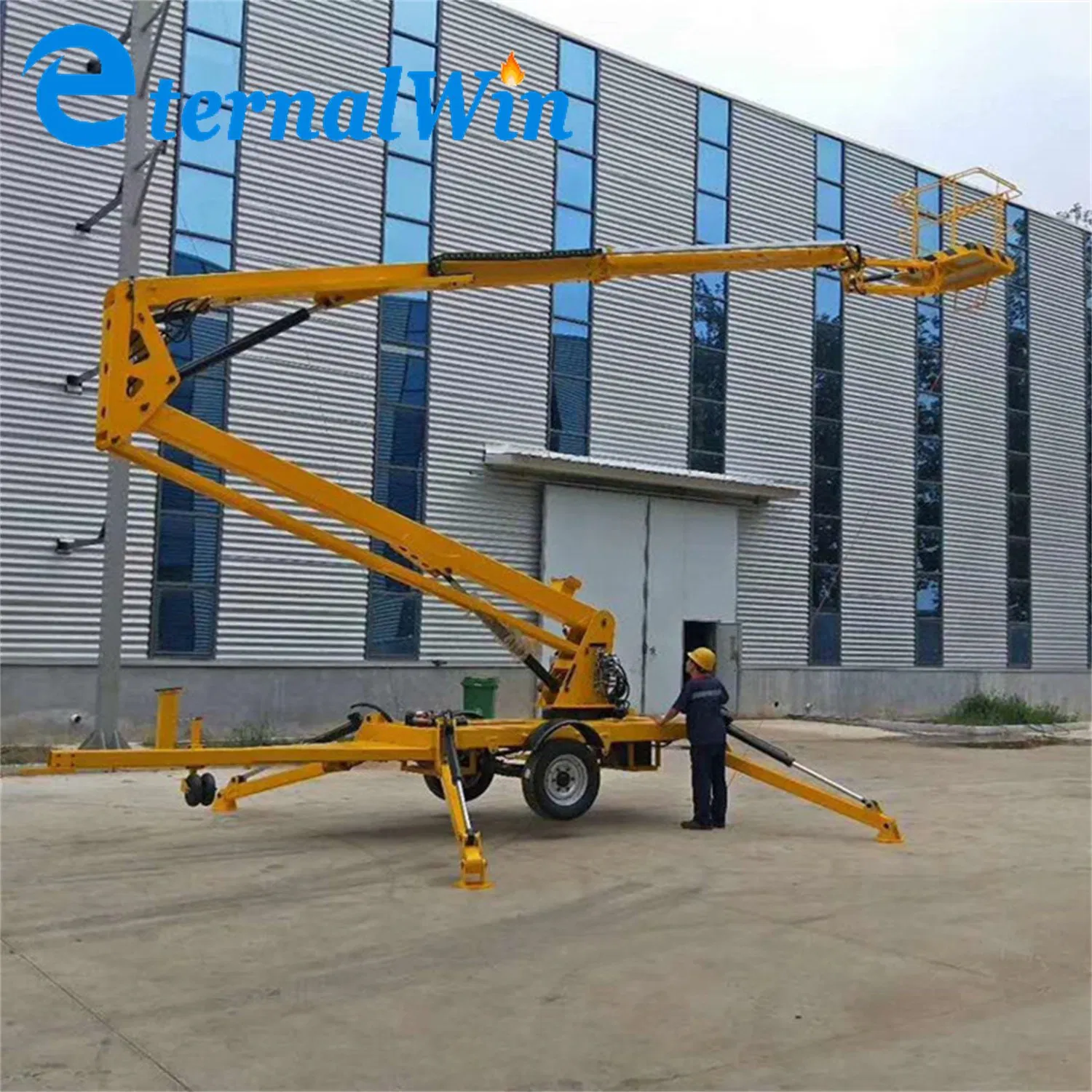 8-16m Self-Propelled Articulating Trailer Lift Boom Lift Aerial Working Lifting Platform with AC Power Diesel Power or Battery Power