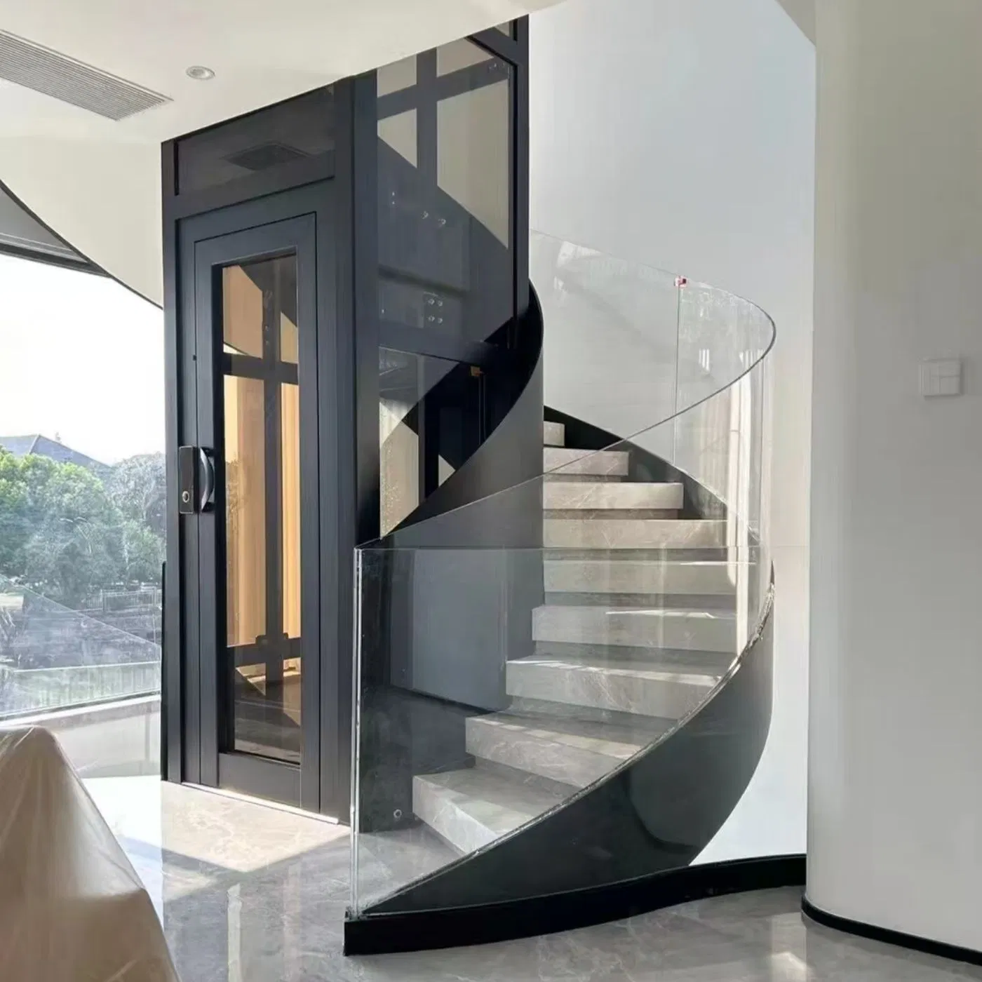 Vvvf Control Vertical Disable Elderly House Gearless Indoor Platform Hydraulic Handicap Lift Villa Apartment Small Home Passenger Vacuum Residential Elevator