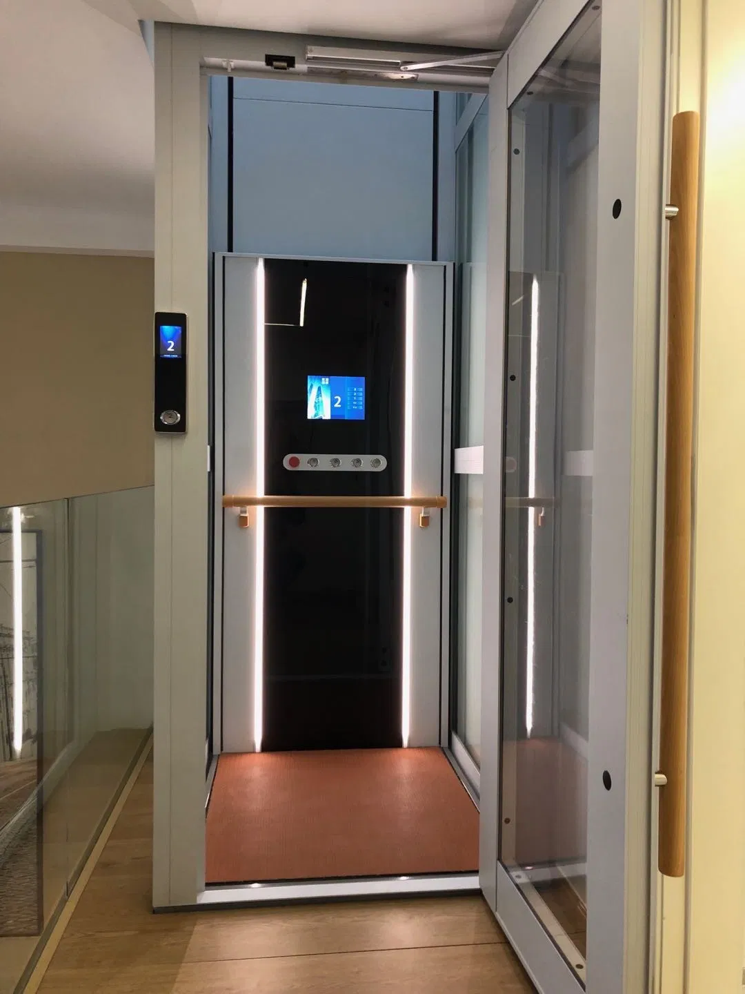 Vertical Disable Elderly House Lift Hydraulic Platform Handicap Home Villa Wheelchair Residential Passenger Observation Glass Sightseeing Lift