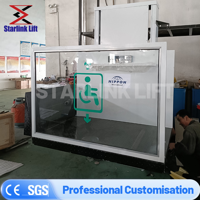Electric Vertical Handicap Disable Elderly Platform Home Vertical Wheelchair Lift