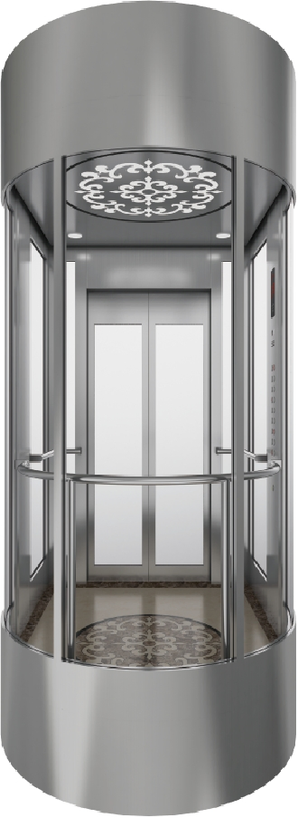Panoramic Lift (square type) with Observation Glass Wall