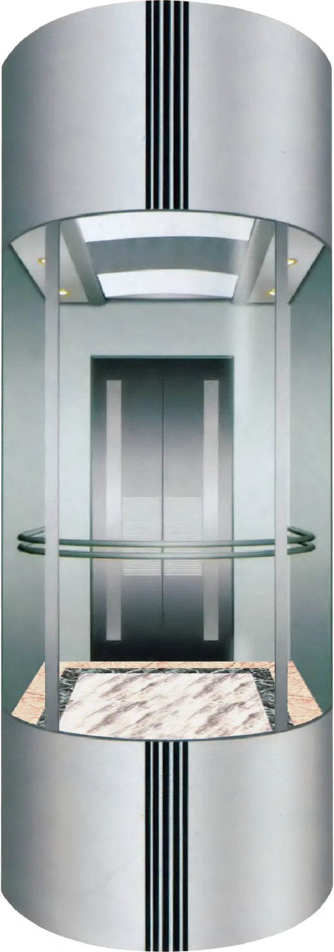 Panoramic Lift (square type) with Observation Glass Wall