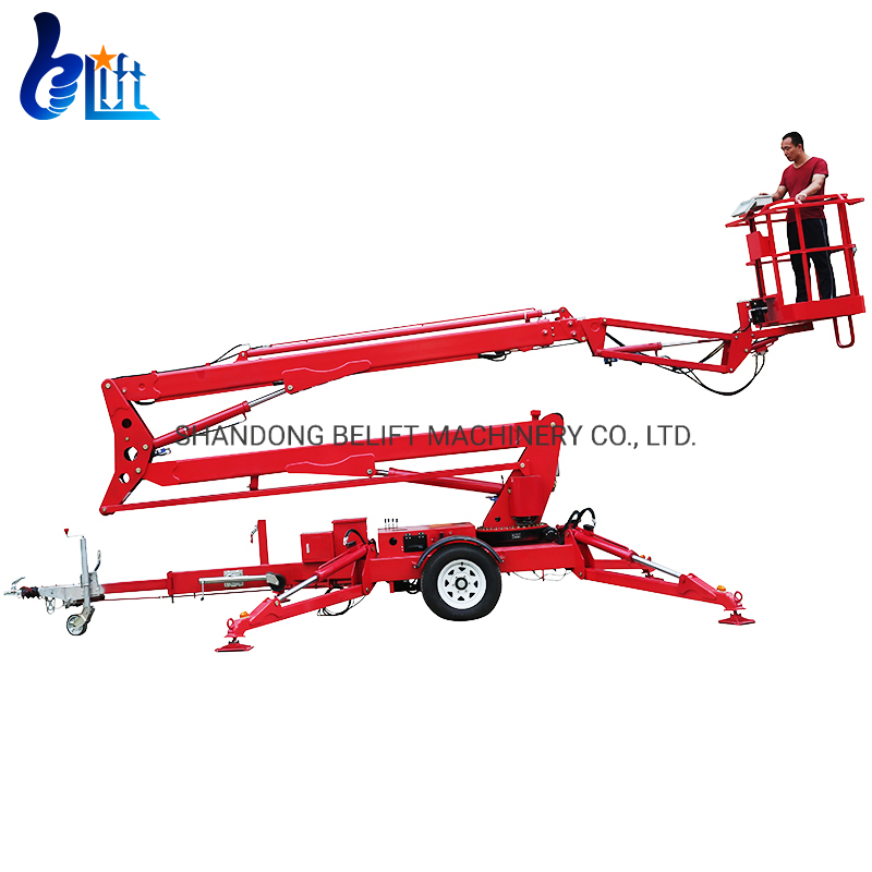 10-22m Self Walking Articulating Towable Trailer Boom Lift