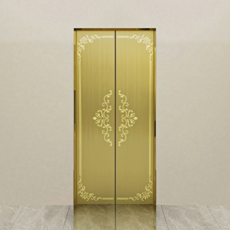 Electric Mirror Etching Stainless Steel Villa Home Panoramic Freight Cargo Car Goods Residential Sightseeing Elevator