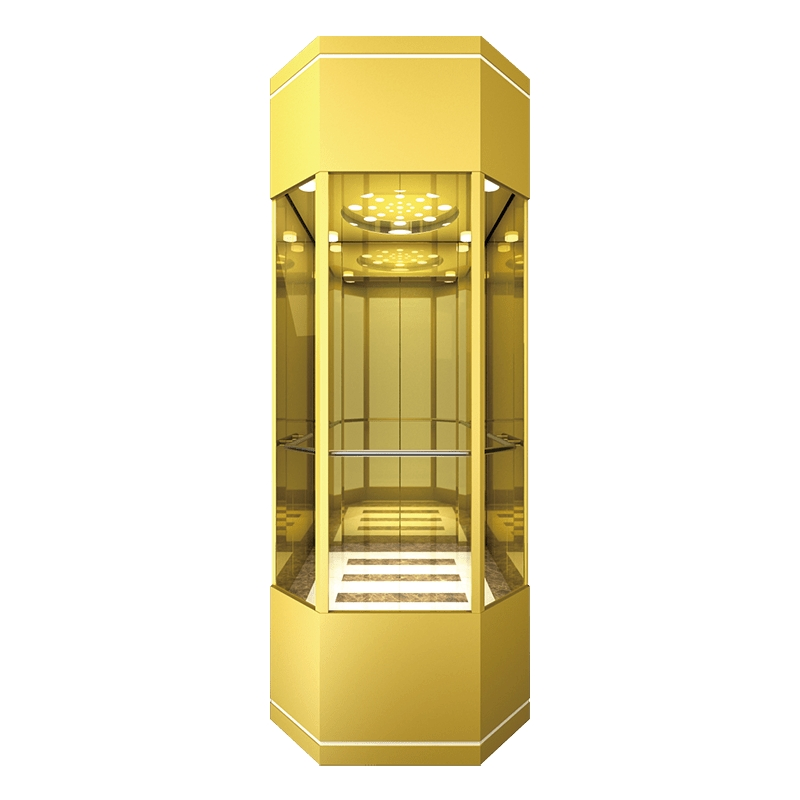 Commercial Freight Sightseeing Elevator, Manned and Cargo Dual-Purpose, All-Glass Observation Elevator