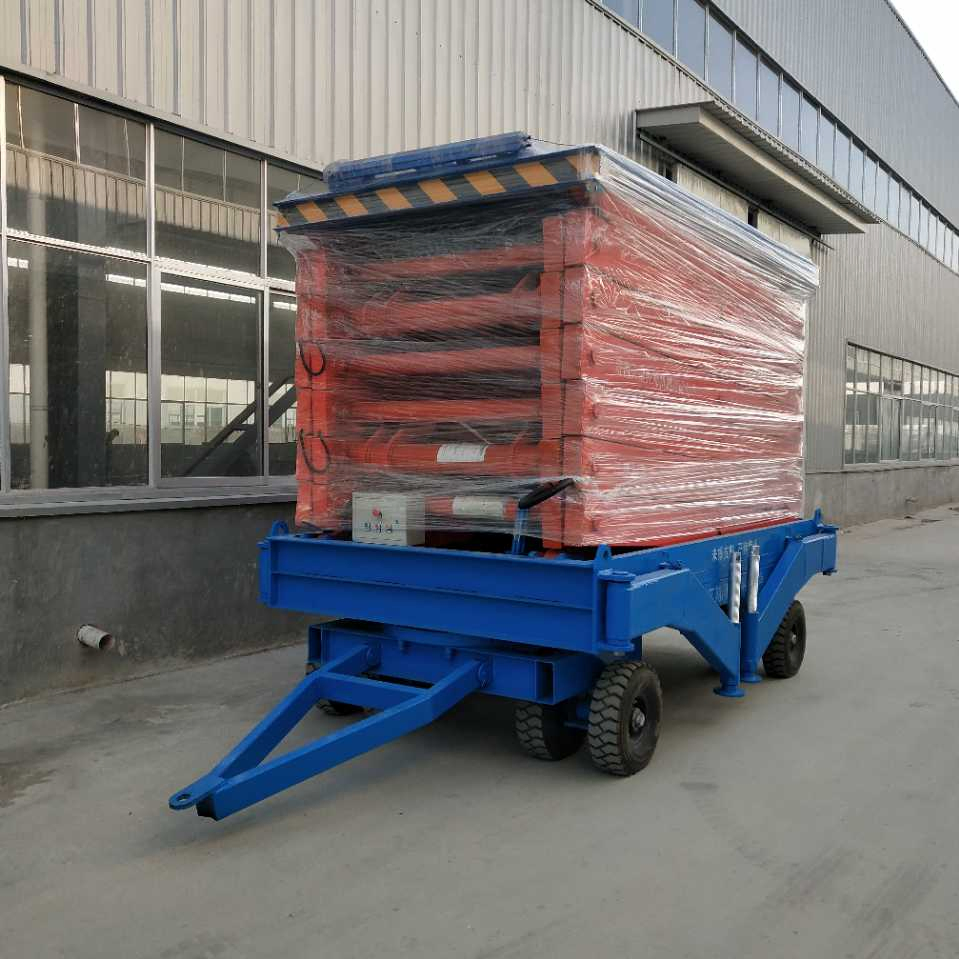 Mingdao Brand Sjy Model Mobile X Table Wooden Box, by Container Scissor Lift