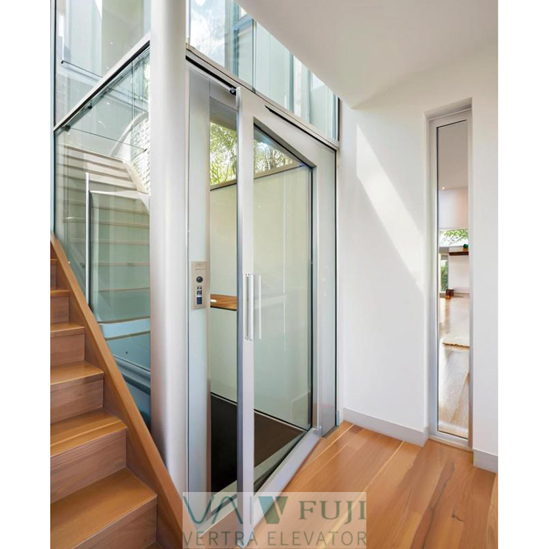 Panoramic House Elevator with Automatic Glass Door Villa Lift for Disabled Persons