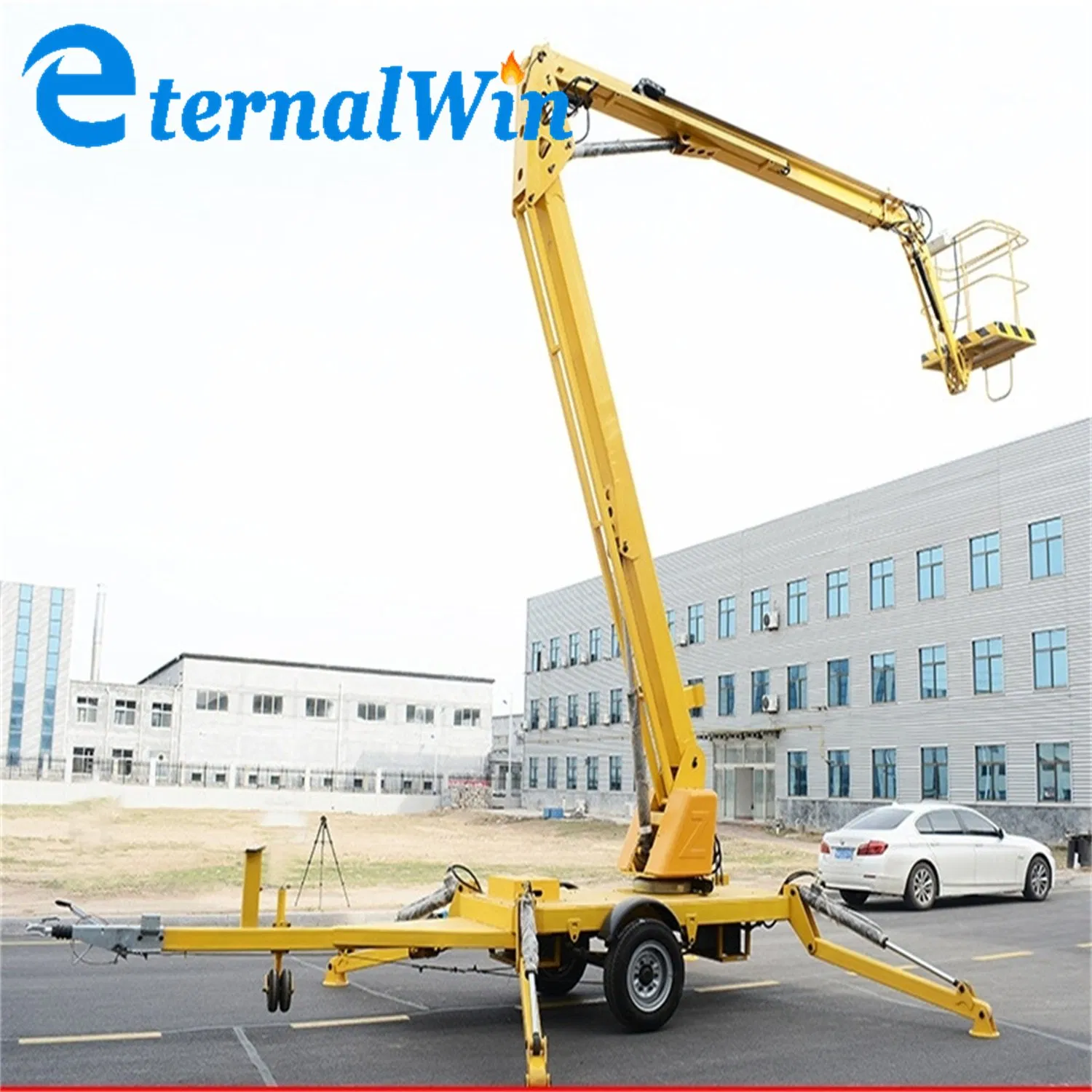 8-16m Self-Propelled Articulating Trailer Lift Boom Lift Aerial Working Lifting Platform with AC Power Diesel Power or Battery Power