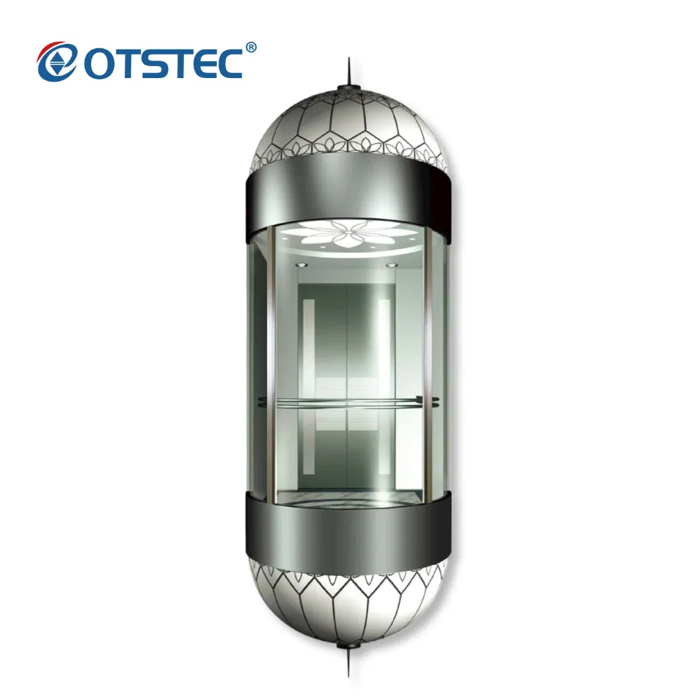 Round Glass Panoramic Lift Elevator Sightseeing Elevator Lift Without Machine Room