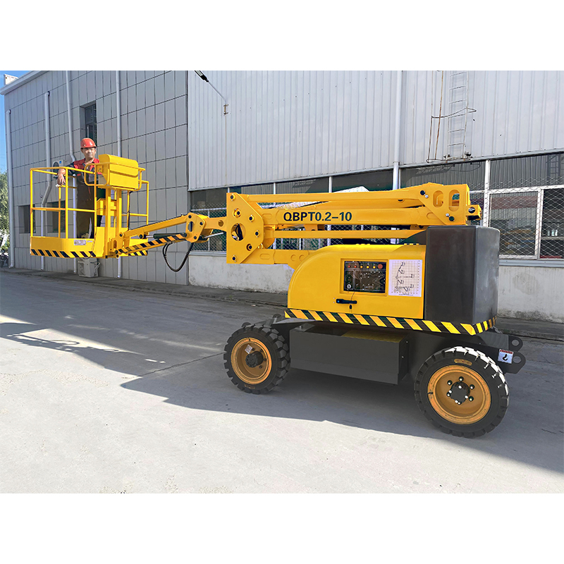 10m Electric Articulating Boom Lift, Self-Propelled Aerial Work Platform for Construction