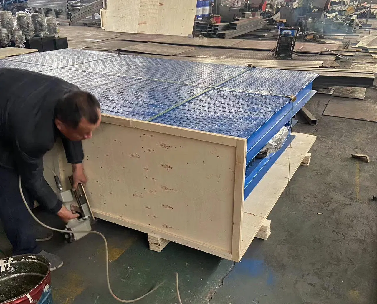 Mingdao Brand Sjy Model Mobile X Table Wooden Box, by Container Scissor Lift