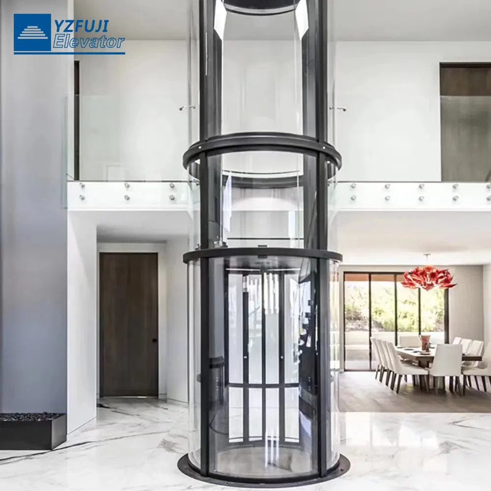 FUJI Round Panoramic Luxury Villa Capsule Glass Home Elevator for Villa Home CE Certificate Suppliers