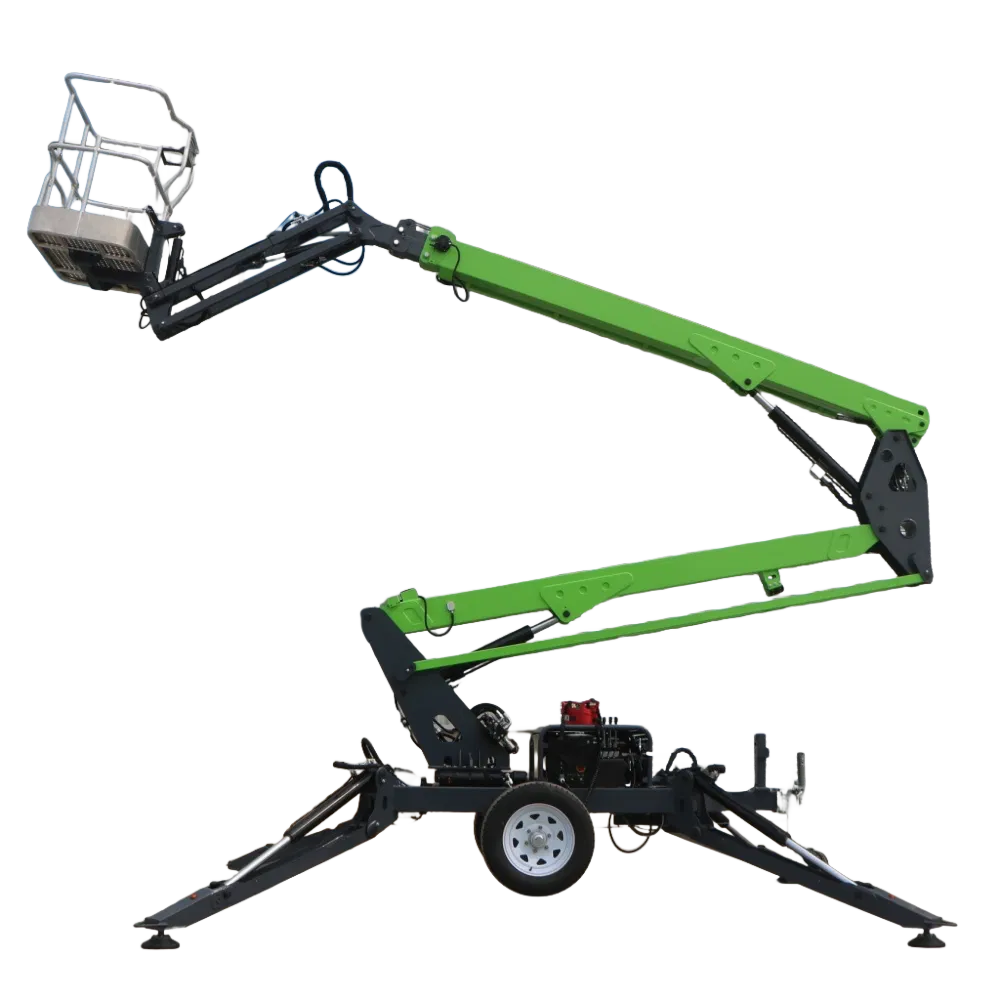 CE &amp; ISO 18m Quick-Deployment Trailer-Mounted 8-18m Telescopic Spider Boom Lift Mewp