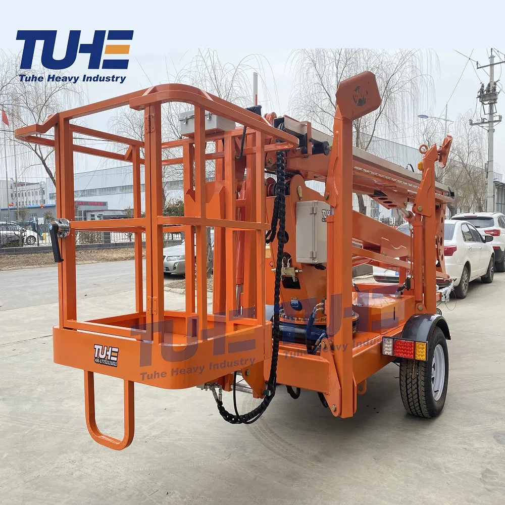 8m 10m 12m 14m 16m 18m 20m 22m Mewp Hydraulic Man Mobile Bucket Aerial Work Towable Articulated Telescopic Cherry Picker Trailer Mounted Spider Boom Lift