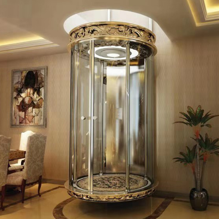 Luxury Glass Lift Cabin Commercial Panoramic Elevator Lift
