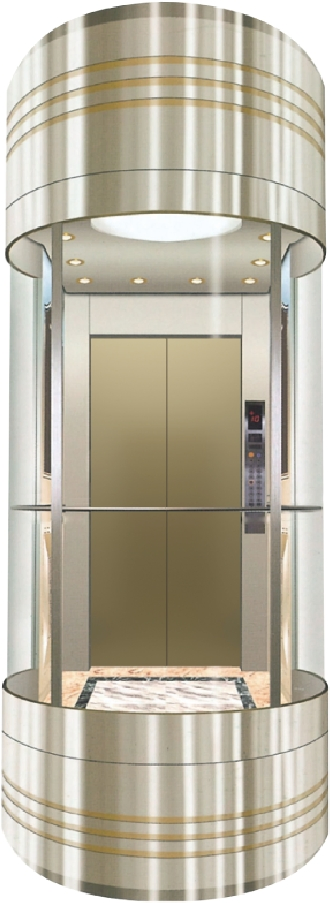 Panoramic Lift (square type) with Observation Glass Wall