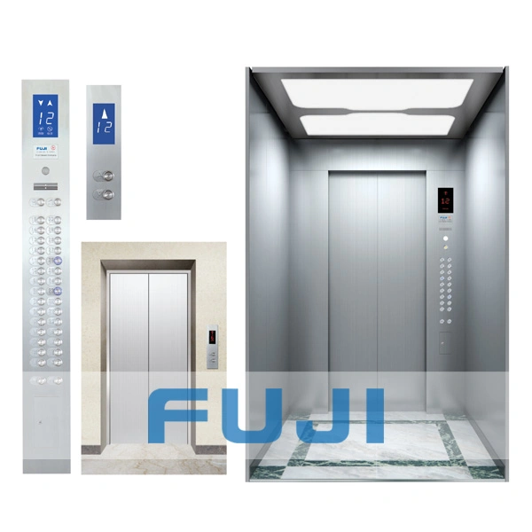 FUJI Passenger Elevator Lift with 304 Hairline Stainless Steel Cabin and Doors